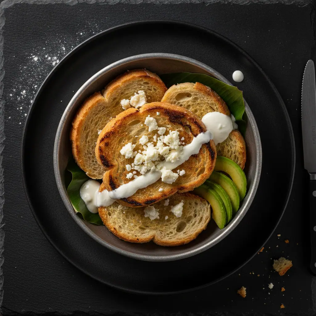 Bollo limpio con queso y suero