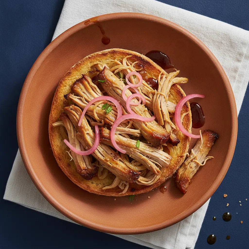 Bondiola desmechada al horno para sándwich