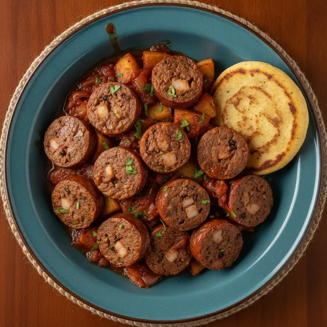 Choriparce en salsa criolla con papitas