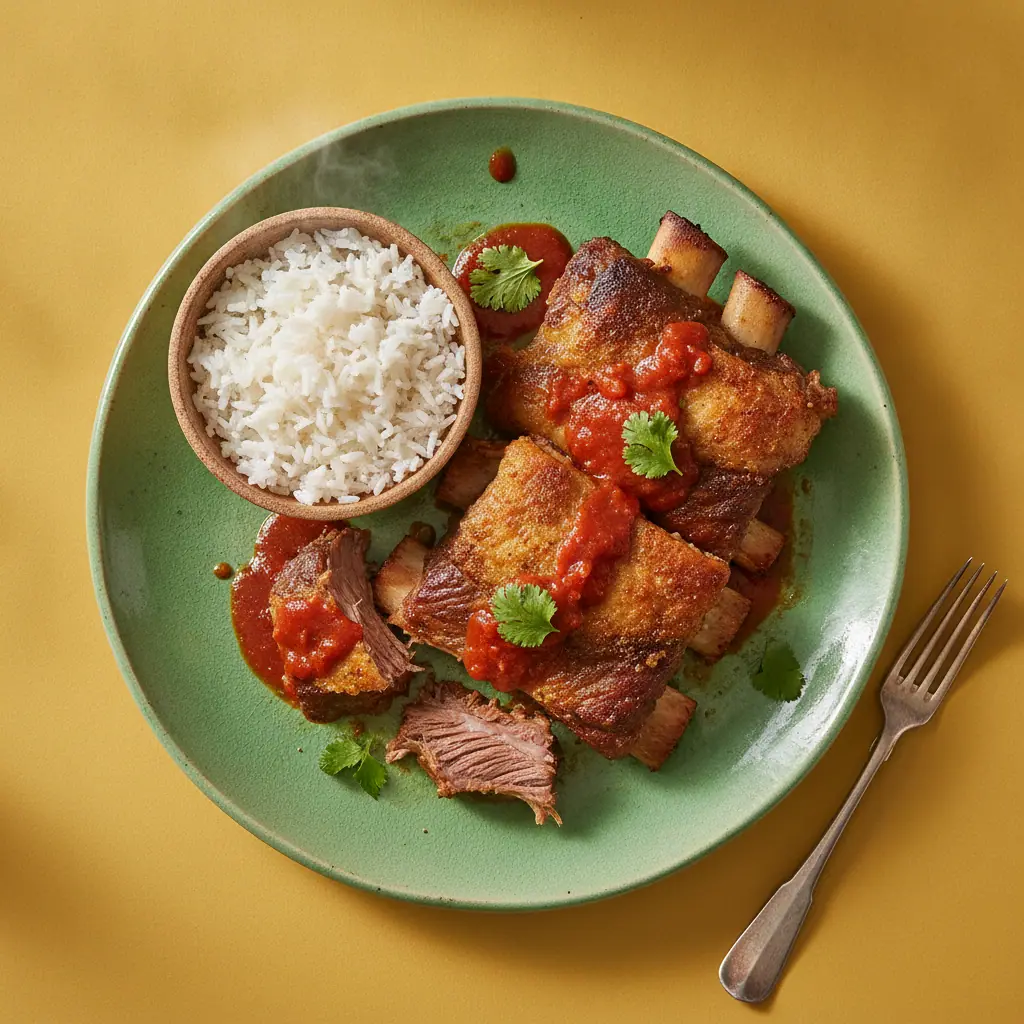 Costilla de res criolla al horno lento