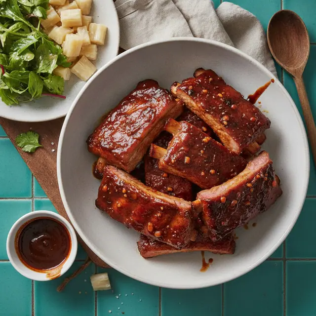 Costillas de cerdo BBQ caseras