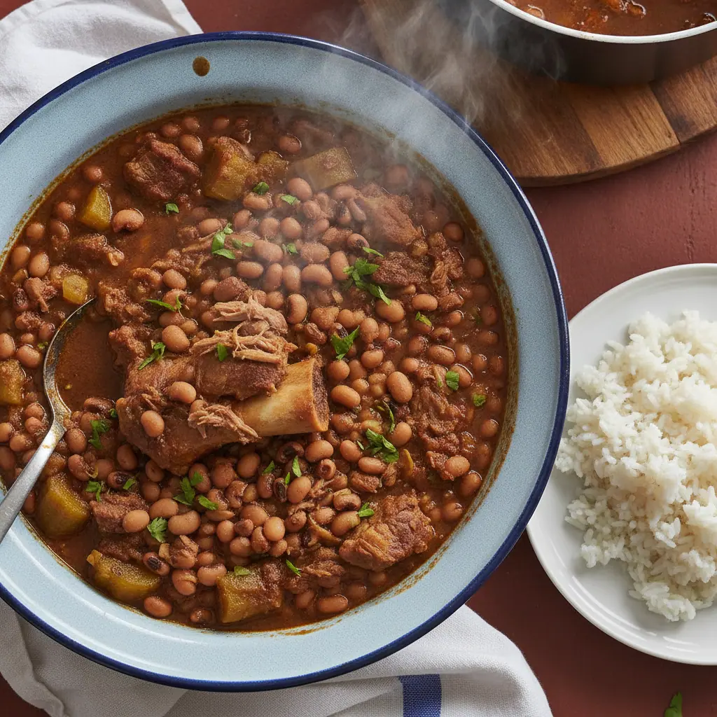Frijoles con hueso carnudo