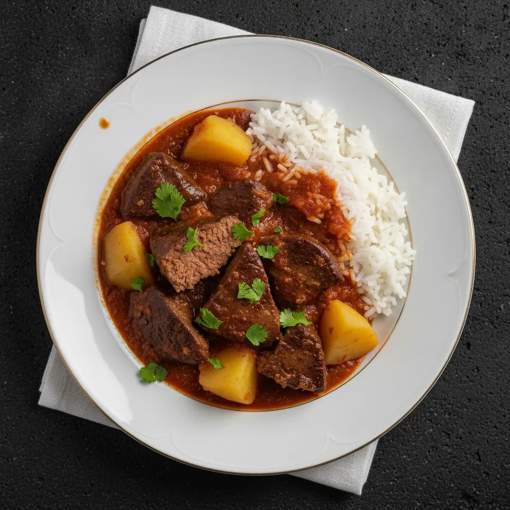 Hígado guisado con papas