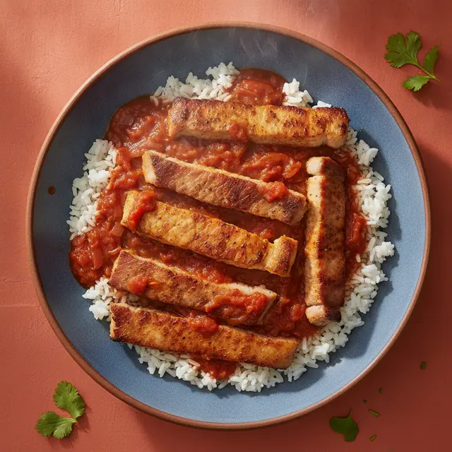 Lomo de cerdo al hogao