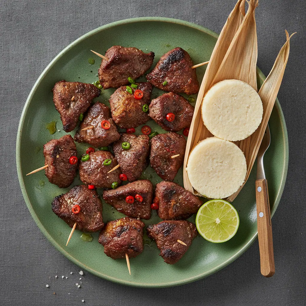 Pajarilla asada con limón y bollo