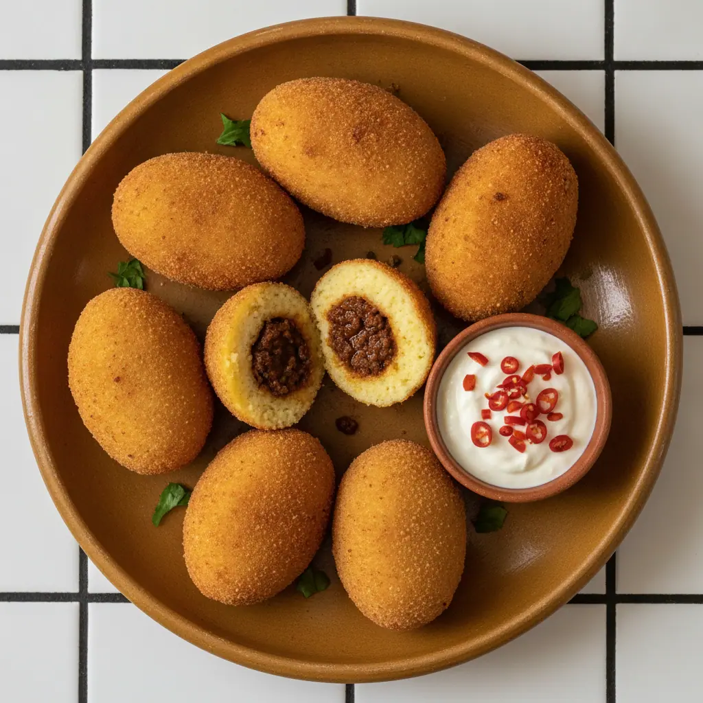 Papas rellenas de carne costeñas