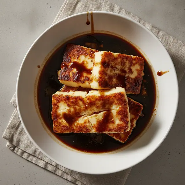 Queso costeño al budare con melao de panela