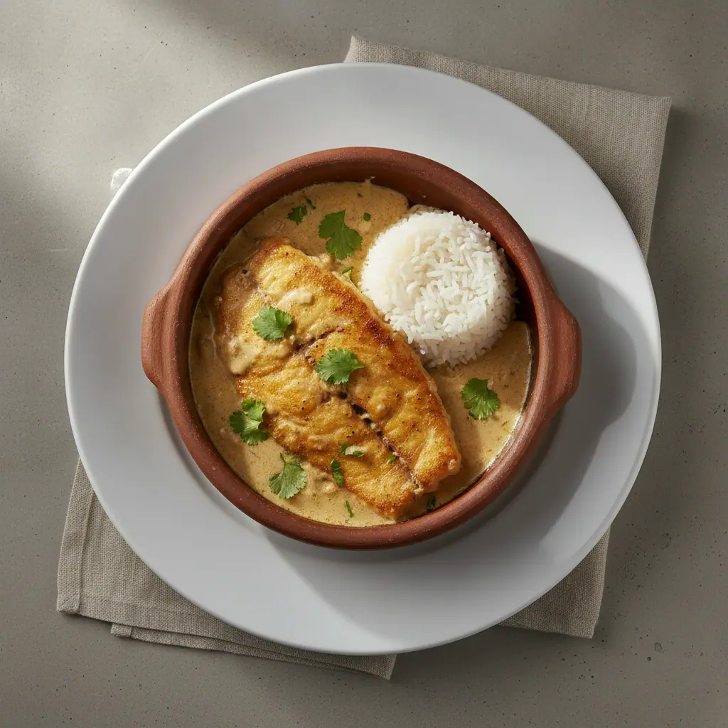 Filete de tilapia en salsa de coco