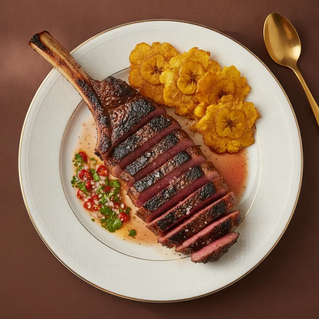 Tomahawk angus a la parrilla para compartir