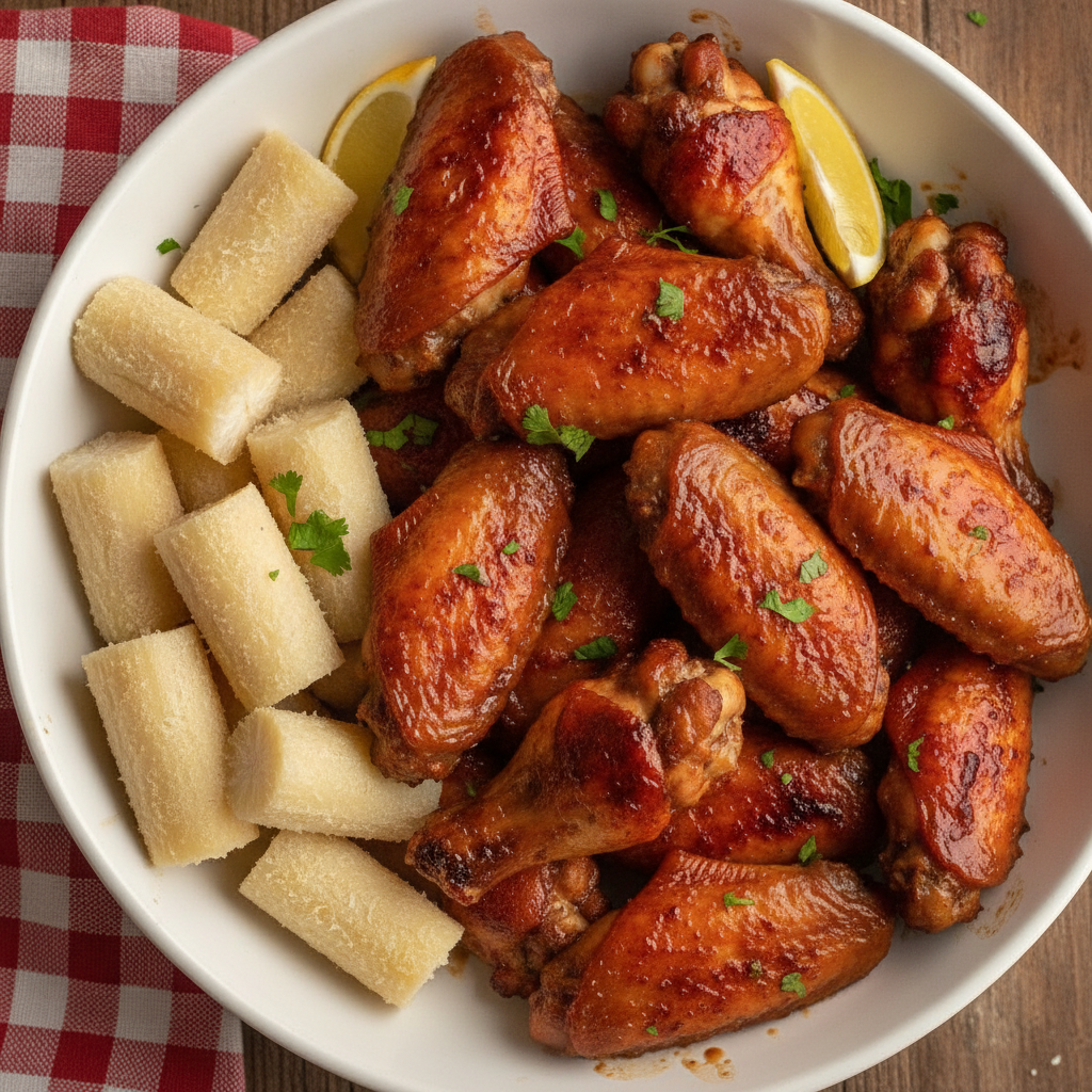 Alas de pollo picantes al horno