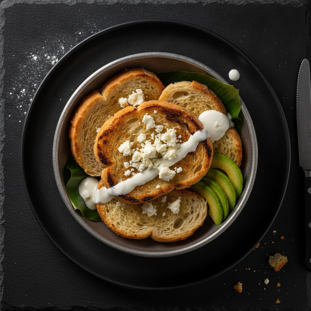 Bollo limpio con queso y suero