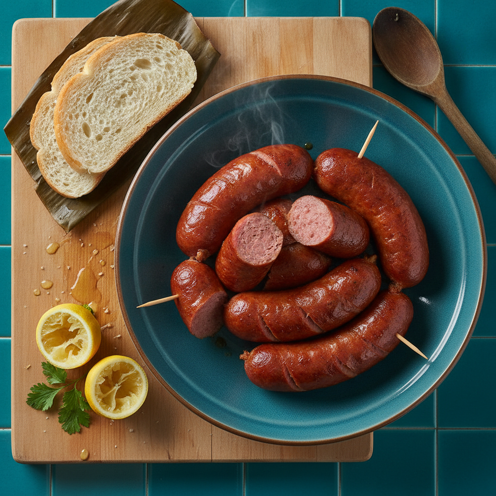 Butifarra soledeña con bollo y limón